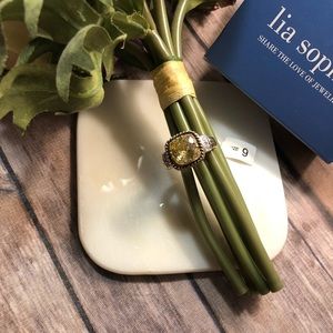 Lia Sophia Lemon Yellow ring